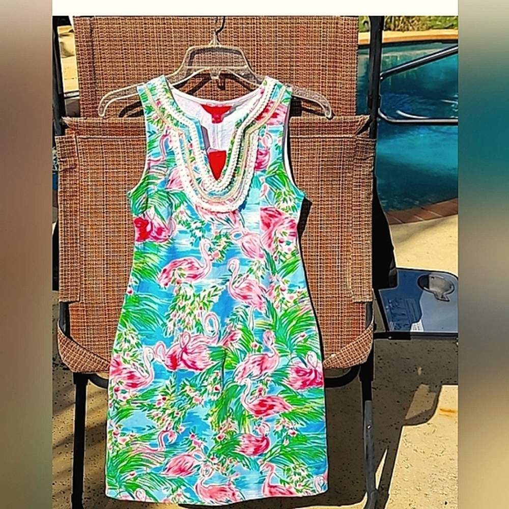 Lilly Pulitzer Multicolor Flamingo Dress